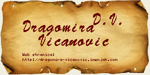 Dragomira Vicanović vizit kartica